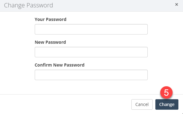 Password change dialog