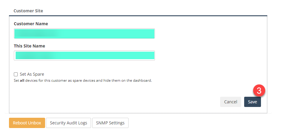 Site rename dialog in the Portal
