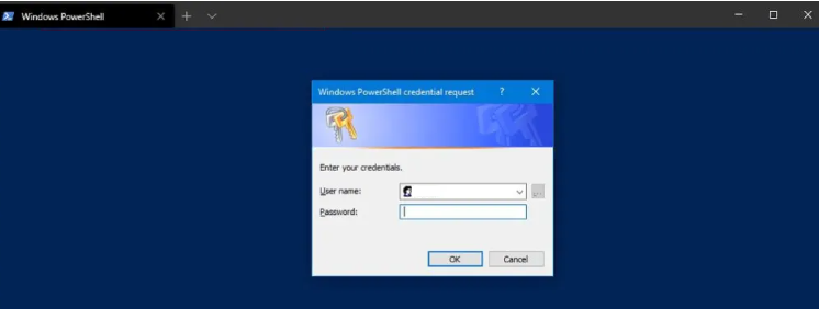 Credential prompt accepting guest@local with the anonymous password