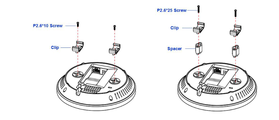 T-rail connectors attached to the bottom cover