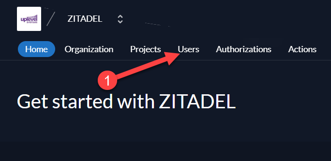 Zitadel Users nav